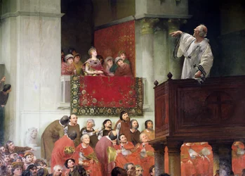 St. Johannes Chrysostomos (c.347-407) Preekt Voor Keizerin Eudoxia (c.404) c.1880